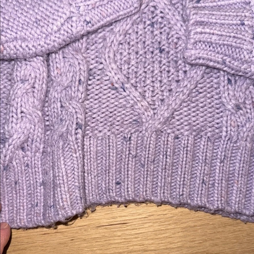 OshKosh Bigosh Purple Chunky Knit Crew Neck Sweater 24 months Baby